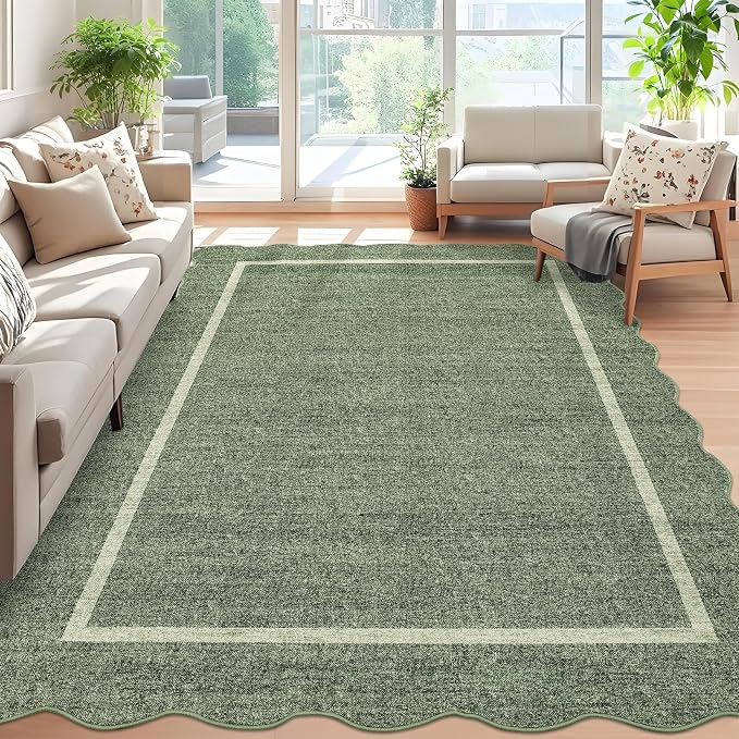 GarveeHome Scalloped Washable Rug 5x7 Area Rug - Image 2