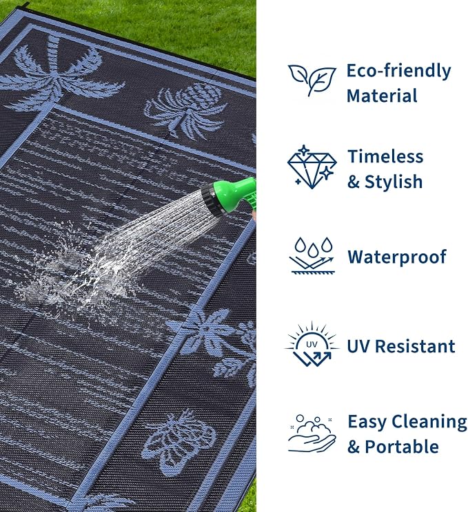 Garvee Outdoor Rug 9x12 Waterproof - Image 4