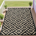 RURALITY Outdoor Rugs 6x9 Feet for Patios Clearance, Plastic Straw Waterproof by RURALITY