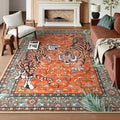 Moynesa Tiger Washable Area Rug, 9x12 Living Room Rug, Vintage Non Slip Large by Moynesa