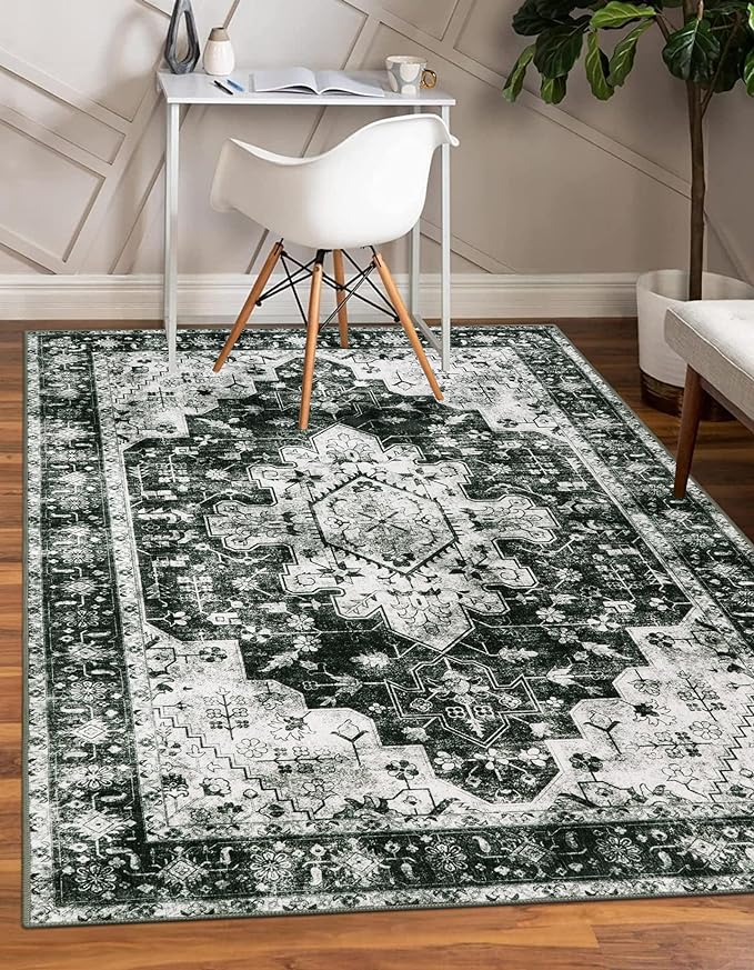 Moynesa Ultra-Thin Washable Vintage 5x7 Area Rugs by Moynesa