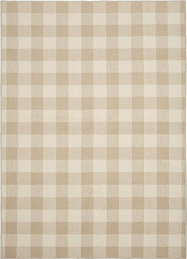 Garland Rug Country Living – Checkered Buffalo Plaid Design, Non-Slip Rubberback by Garland+Rug
