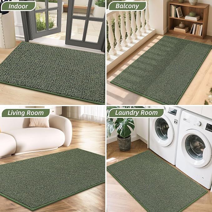 BEQHAUSE Dirt Trapper Door Mat 24" x 36", Non-Slip Washable Doormats Entrance - Image 8