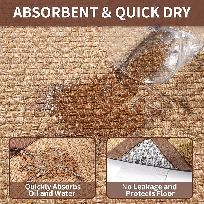 YDKGL Kitchen Runner Rugs Non Slip Washable, Super Absorbent Kitchen Mats - Image 4