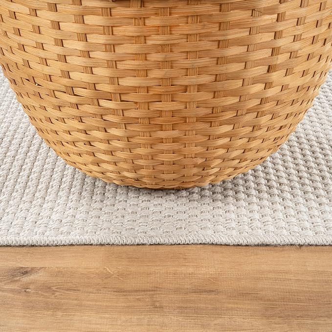 CAMILSON Easy Jute Rug 10x14 Indoor Outdoor Off-White Farmhouse Area Rugs - Image 6