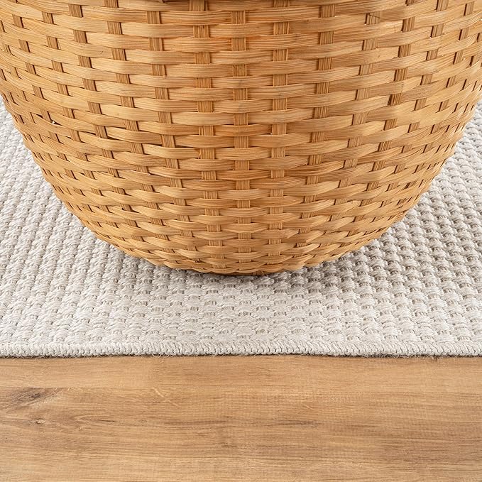 CAMILSON Easy Jute Rug 6x9, Indoor Outdoor Off-White Farmhouse Area Rugs - Image 6