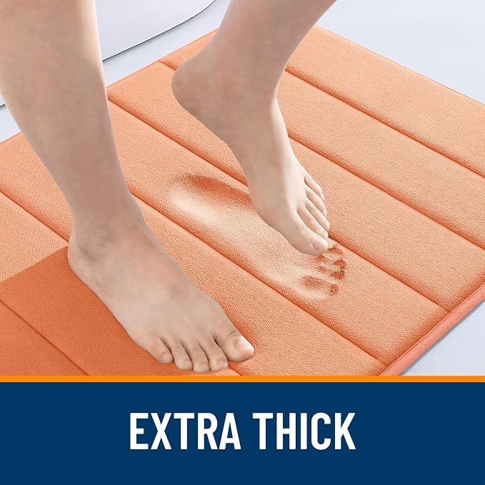 OLANLY Memory Foam Bath Mat 40x24, Super Soft Absorbent Bathroom Rugs, Quick Dry - Image 6