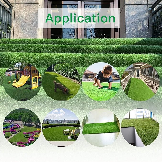 LITA Realistic Artificial Grass Turf Lawn Customized Size 6 x 63 Feet, 1.38" - Image 7