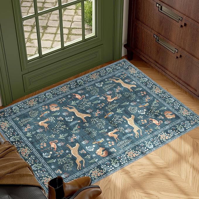 DUKINO 2x3 Rug, Washable Animal Rugs - Image 9