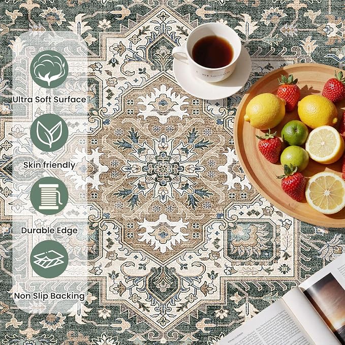 Vintage Entryway Area Rug 2x3 - Image 6