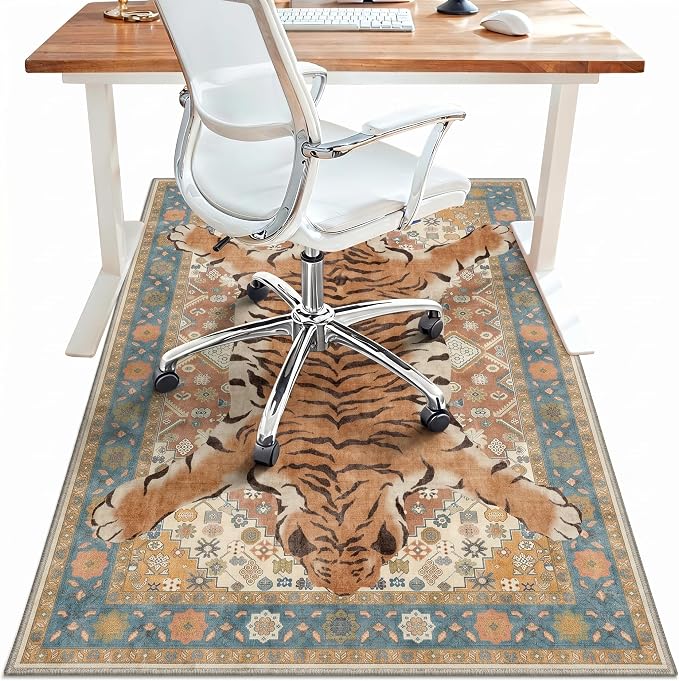 48"x72" Office Chair Mat for Hardwood Tile Floor, Under Desk Carpet Protector by BESBLEE