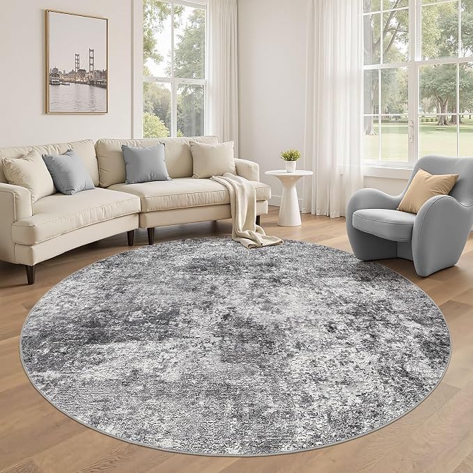DMOYEST 6ft Round Area Rug Living Room Rugs - Image 5