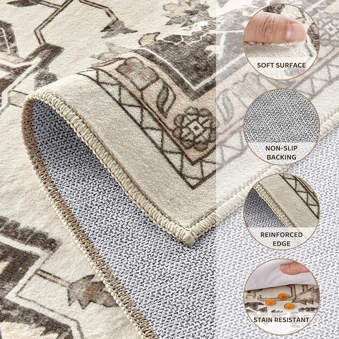 Washable 7x9 Area Rug for Living Room - Image 3