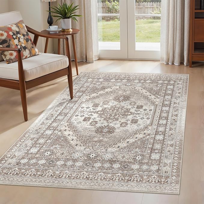 befbee 4x6 Rugs for Living Room Bedroom, Non-Slip Washable Rug, Stain Resistant by Befbee