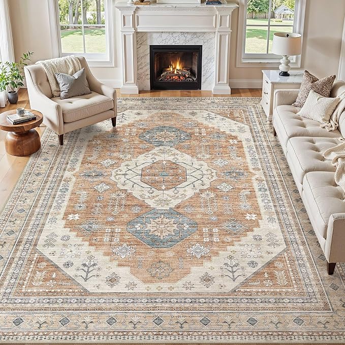 10x14 Washable Area Rug, Large Rugs by JessibouAreaRug
