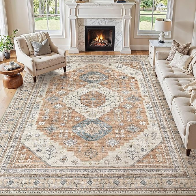 9x12 Washable Area Rug, Large Rugs by JessibouAreaRug