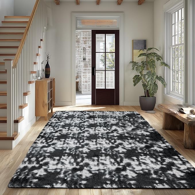 Litanika 5x8 Fluffy Shag Faux Fur Area Rug - Image 2