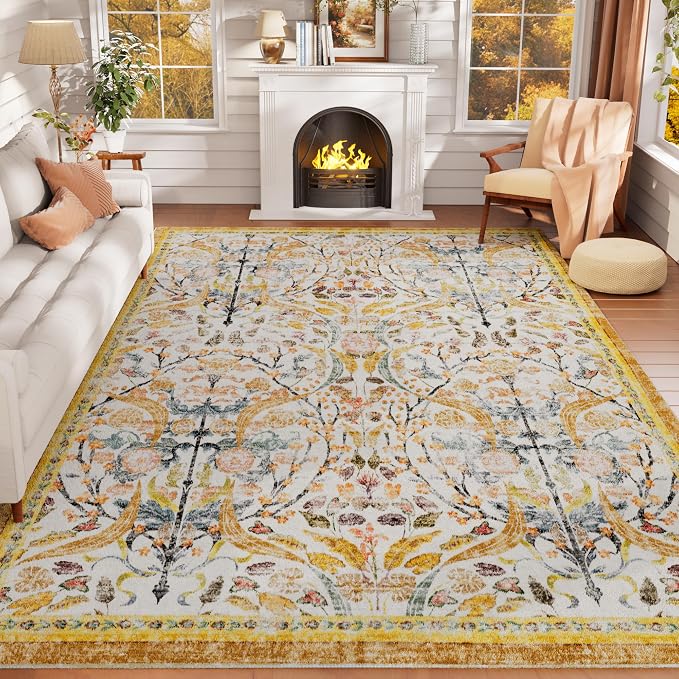 AMTOVO 8x10 Washable Area Rugs for Living Room, Non-Slip&Non-Shedding Large - Image 2