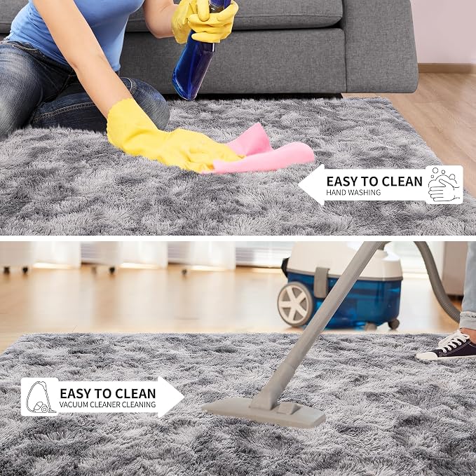Tepook Soft Fluffy Rugs for Living Room, 5x8 Shaggy Area Rug for Bedroom - Image 6