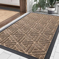 Smiry Front Door Mat Outside Entrance, Heavy Duty Sturdy Natural Rubber Doormat by Smiry