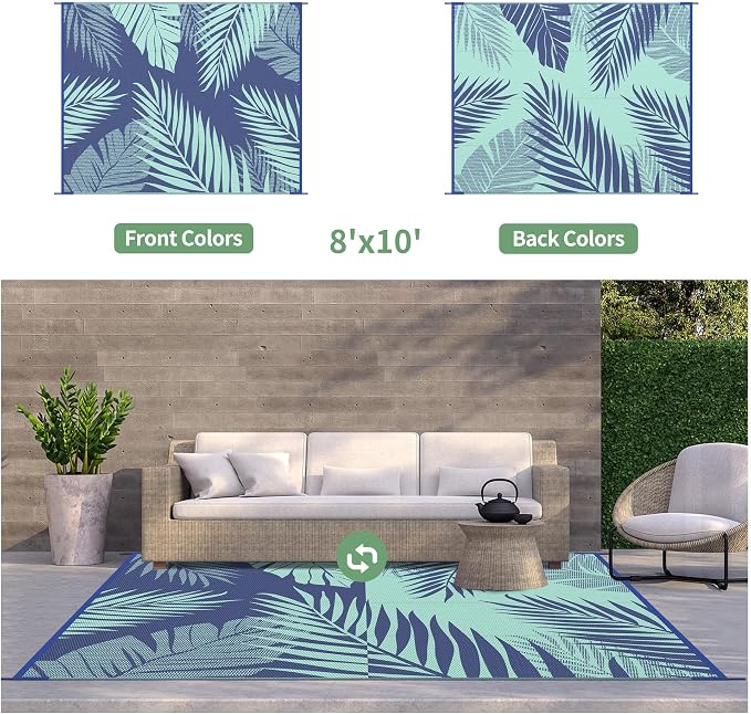 GENIMO Outdoor Rug 8' x 10' Waterproof - Image 2