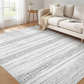 Nakagishi 6x8 Area Rug Living Room: Washable Boho Large Neutral Modern Soft by NakagishiAreaRug