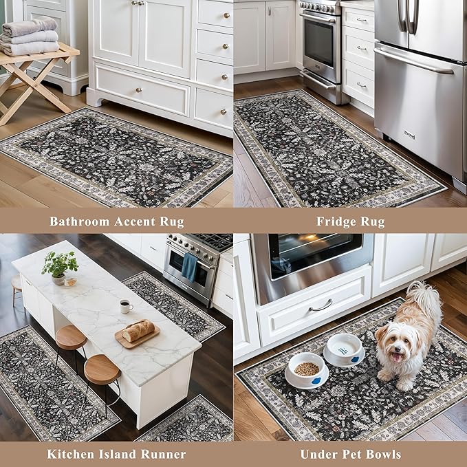 3-Piece Washable Kitchen Rug Set of 3 - Image 4