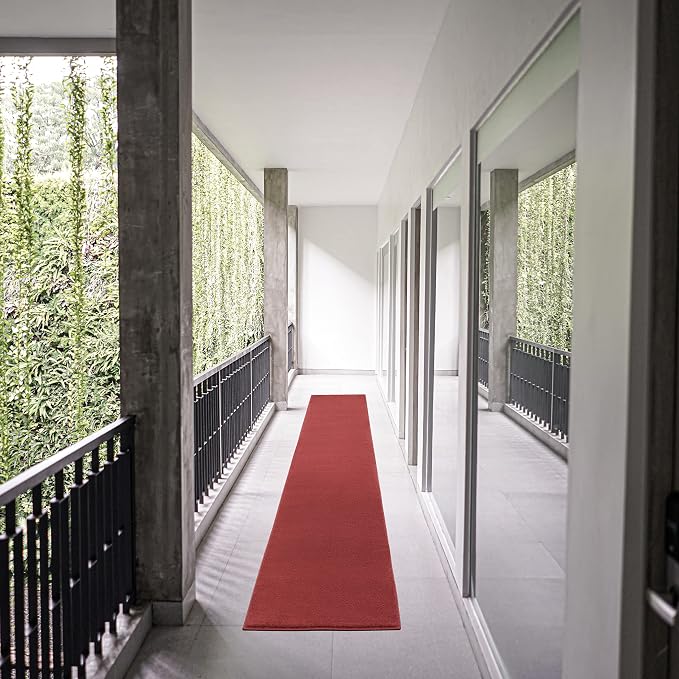 Nourison Home Nourison Essentials Brick Red 2'2" x 20' Area Rug - Image 2