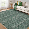 Nakagishi 7x9 Area Rugs Living Room: Washable Boho Large Neutral Soft Farmhouse by NakagishiAreaRug
