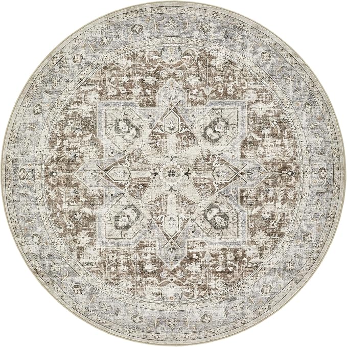 Tortania 5' Round Area Rug Living Room Rugs - Image 10