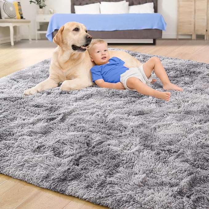 Tepook Fluffy Large Rugs for Living Room, 8x10 Area Rugs for Bedroom, Modern - Image 4