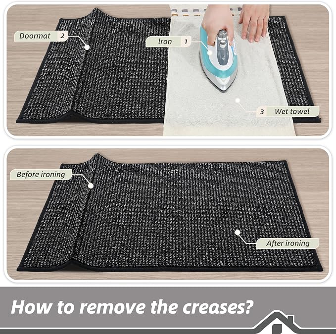 BEQHAUSE Dirt Trapper Door Mat 24" x 36", Non-Slip Washable Doormats Entrance - Image 9