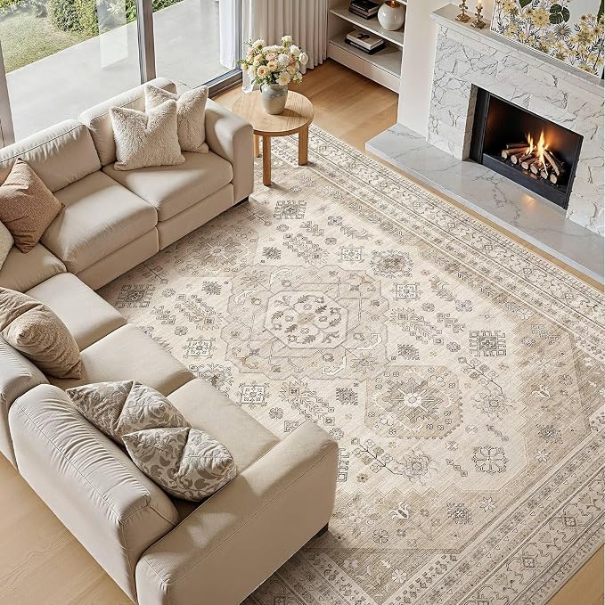10x12 Washable Area Rug, Large Rugs - Image 4