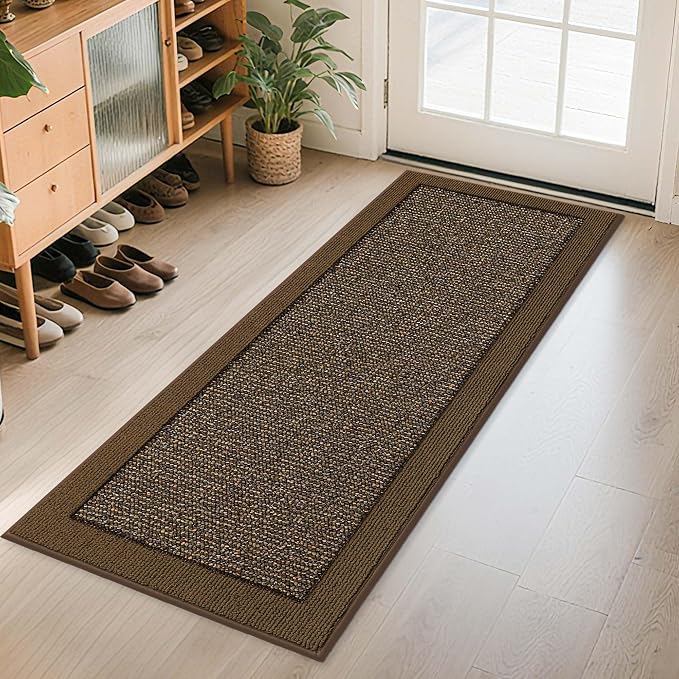 BEQHAUSE Indoor Door Mat 24" x 60", Dirt Trapper Door Mats Non-Slip Entryway by BEQHAUSE