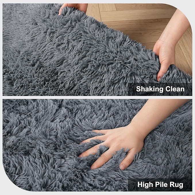 Shag Area Rugs for Bedroom Living Room, 4X6 Ultra Soft Fluffy Area Rugs for Dorm - Image 5