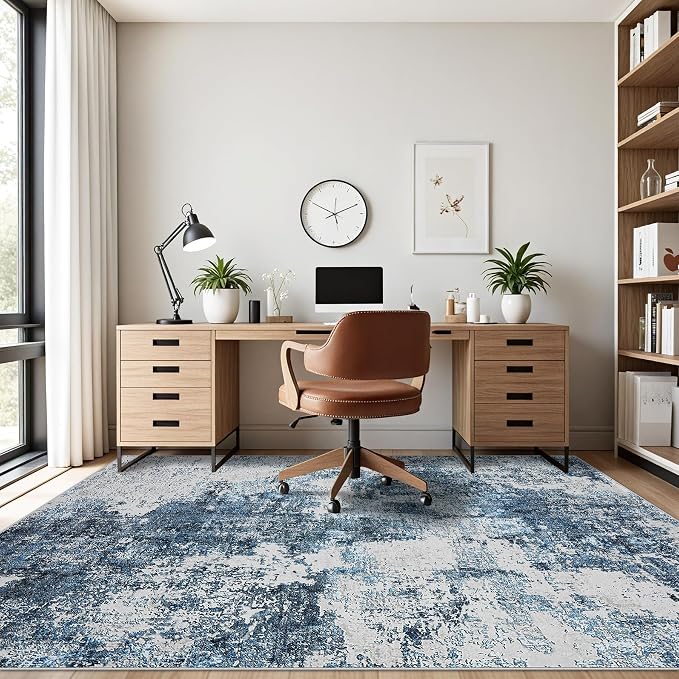 Area Rug 9x12 Living Room: Large Washable Rug - Image 4