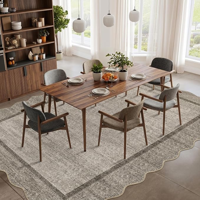 GarveeHome Scalloped Living Room Rug 5x7 Area Rug Washable Area Rug - Image 9