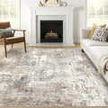 Square Rug 8x8 Living Room: Large Washable Abstract Modern Soft Area Rug Stain by LOONGRUG