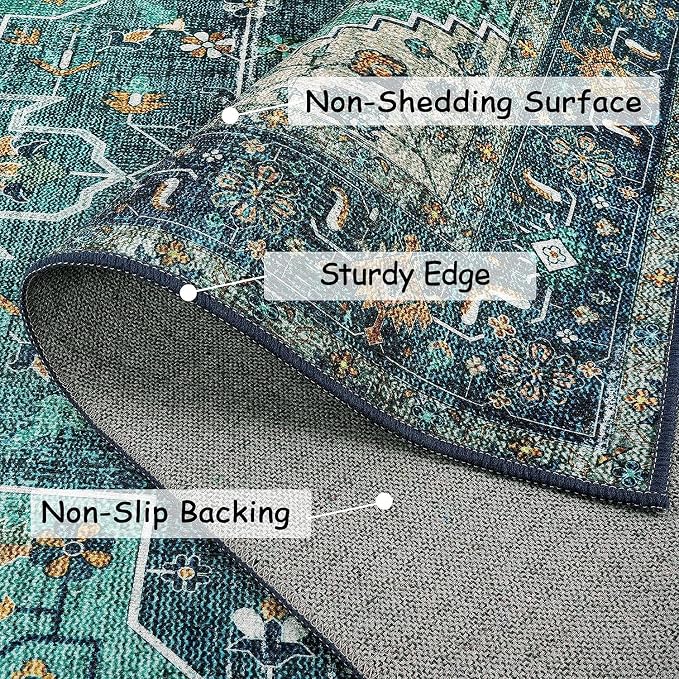 Moynesa Ultra-Thin Washable Runner Rug - Image 4