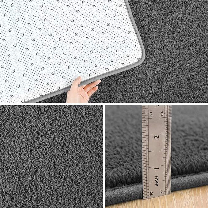 Pettop 6x9 ft Dark Grey Area Rugs - Image 4