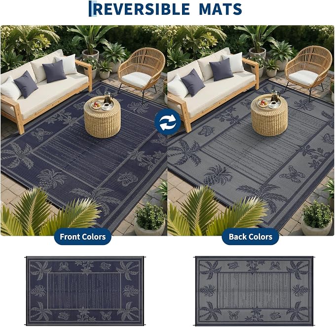 Garvee Outdoor Rug 9x12 Waterproof - Image 3