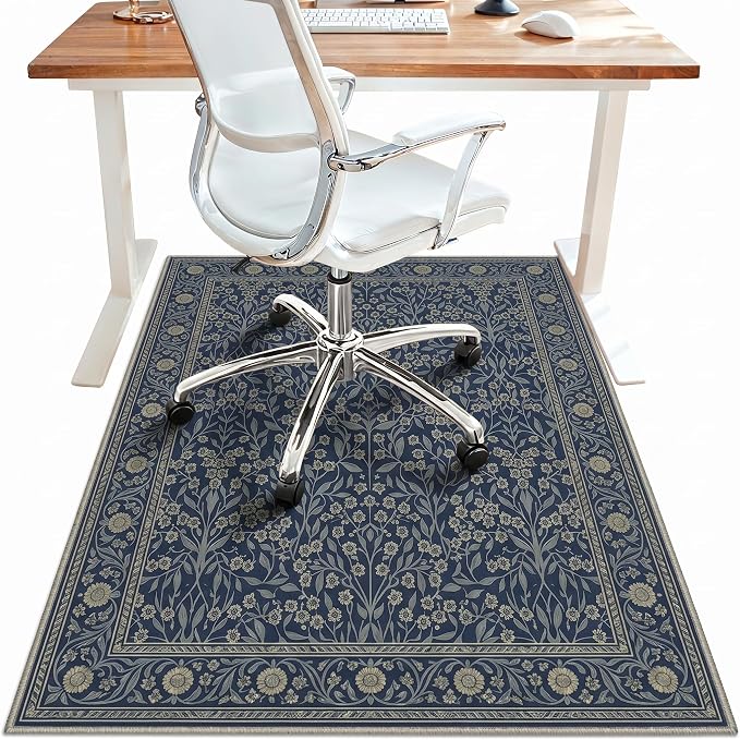 36"x60" Office Chair Mat for Hardwood Tile Floor, Under Desk Carpet Protector by BESBLEE