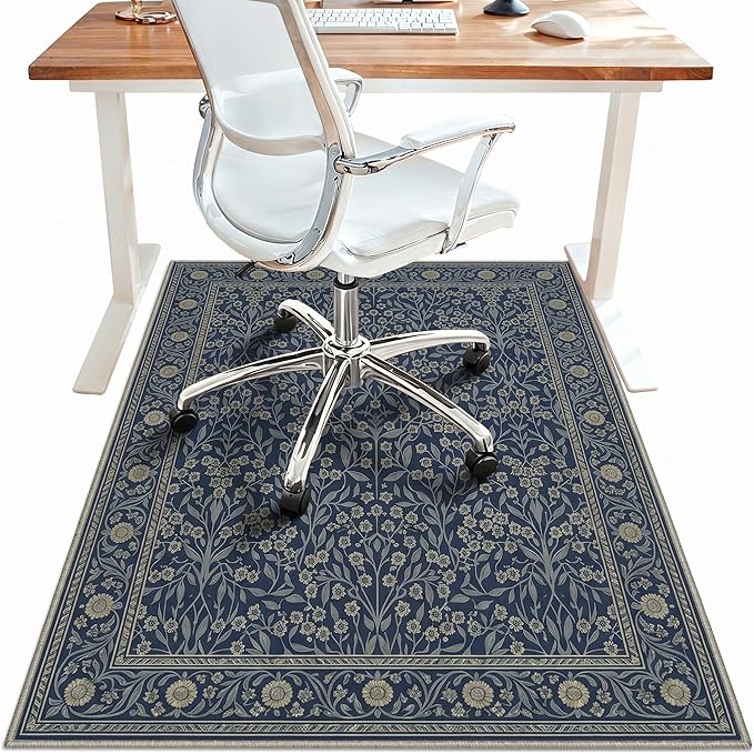 48"x72" Office Chair Mat for Hardwood Tile Floor, Under Desk Carpet Protector by BESBLEE