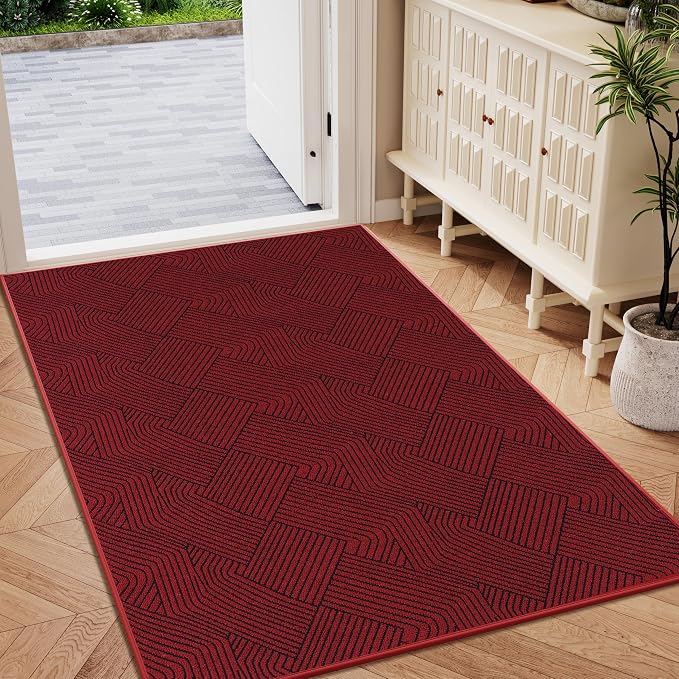 Indoor Door Mat 36"x59" Large, Low-Profile Welcome Front Door Mat Indoor by NaolotureHome