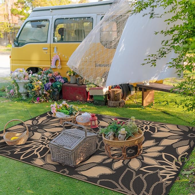 GENIMO Outdoor Rug Waterproof for Patio Decor, Large Area Rugs Mats for RV - Image 5