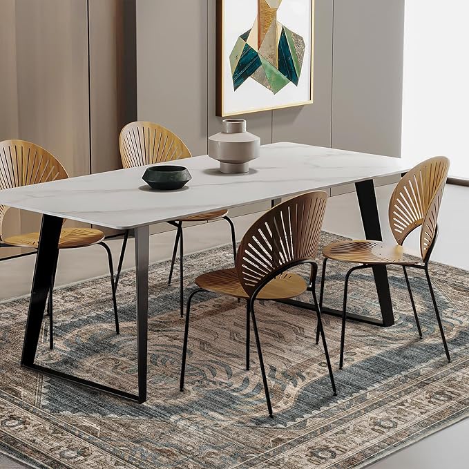 CHAMPLANT Area Rug 5'x7' Washable Rug Vintage Traditional Floor Cover Thin - Image 2