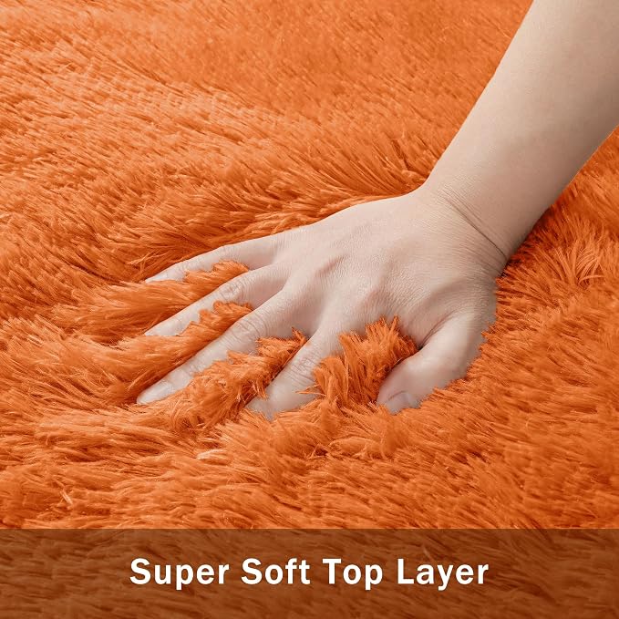 8x10 Area Rug for Living Room:Ultra Soft Fluffy Shag Brown Rugs, Large Fuzzy - Image 9