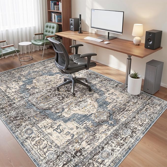 befbee 5x7 Area Rugs for Living Room, Stain Resistant Neutral Washable Rugs for - Image 9