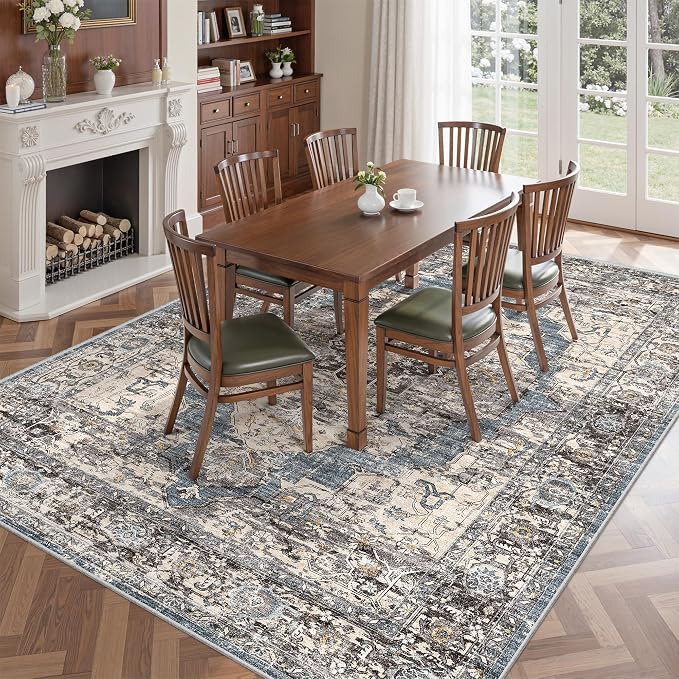 befbee 5x7 Area Rugs for Living Room, Stain Resistant Neutral Washable Rugs for - Image 8