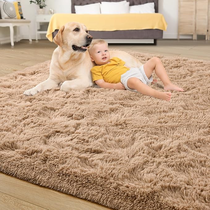 Tepook Super Soft Fluffy Rugs for Living Room, Area Rugs 8x10 for Bedroom - Image 4